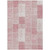 10' X 14' Pink Blush And Ivory Patchwork Washable Indoor Outdoor Area Rug