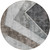 8' Gray Silver And Charcoal Round Geometric Washable Indoor Outdoor Area Rug - Gray, Silver, Charcoal