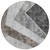 8' Gray Silver And Charcoal Round Geometric Washable Indoor Outdoor Area Rug - Gray, Silver, Charcoal