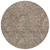 8' Brown And Beige Round Floral Washable Indoor Outdoor Area Rug - Brown, Beige