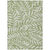 9' X 12' Green And Ivory Floral Washable Indoor Outdoor Area Rug