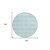 8' Aqua And Ivory Round Plaid Washable Indoor Outdoor Area Rug