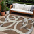 9' X 12' Brown Beige And Gray Abstract Washable Indoor Outdoor Area Rug