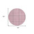 8' Blush Gray And Ivory Round Plaid Washable Indoor Outdoor Area Rug
