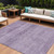 10' X 14' Plum And Purple Medallion Washable Indoor Outdoor Area Rug