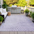 8' X 10' Lavender And Silver Abstract Washable Indoor Outdoor Area Rug