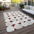 9' X 12' Burgundy Beige And Ivory Abstract Washable Indoor Outdoor Area Rug