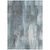 9' X 12' Teal Abstract Washable Non Skid Indoor Outdoor Area Rug