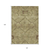 10' X 14' Brown Beige And Artichoke Green Floral Washable Indoor Outdoor Area Rug