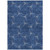 10' X 14' Navy Blue And Ivory Geometric Washable Indoor Outdoor Area Rug - Navy Blue, Ivory