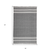 5' X 7' Gray Striped Handmade Indoor Outdoor Area Rug