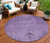 8' Purple Eggplant And Lavender Round Oriental Washable Indoor Outdoor Area Rug