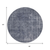 8' Blue And Gray Round Medallion Washable Indoor Outdoor Area Rug