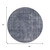 8' Blue And Gray Round Medallion Washable Indoor Outdoor Area Rug - Blue, Gray