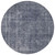8' Blue And Gray Round Medallion Washable Indoor Outdoor Area Rug - Blue, Gray