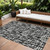 8' X 10' Black Gray And Ivory Abstract Washable Indoor Outdoor Area Rug Transitional Style - Black, Gray, Ivory Color
