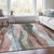 10' X 14' Salmon And Denim Blue Abstract Washable Indoor Outdoor Area Rug