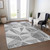 9' X 12' Pewter Charcoal And Gray Geometric Washable Indoor Outdoor Area Rug