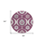 8' Eggplant Ivory And Gray Round Medallion Washable Indoor Outdoor Area Rug