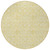 8' Gold And Ivory Round Medallion Washable Indoor Outdoor Area Rug - 608219178093