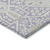 8' Lavender Gray And Beige Round Floral Washable Indoor Outdoor Area Rug