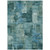 9' X 12' Teal Blue And Pale Aqua Abstract Washable Indoor Outdoor Area Rug - Teal Blue, Pale Aqua