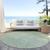 8' Artichoke Green And Green Round Abstract Washable Indoor Outdoor Area Rug