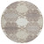 8' Taupe Beige And Gray Round Trellis Washable Indoor Outdoor Area Rug