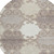 8' Taupe Beige And Gray Round Trellis Washable Indoor Outdoor Area Rug