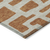 8' Terra Cotta And Gray Round Abstract Washable Indoor Outdoor Area Rug