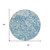 8' Teal Blue And Ivory Round Abstract Washable Indoor Outdoor Area Rug Transitional Style - Teal Blue, Ivory Color