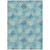 10' X 14' Teal Blue Gray And Ivory Polka Dot Washable Indoor Outdoor Area Rug