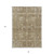 8' X 10' Brown Beige And Ivory Oriental Washable Indoor Outdoor Area Rug