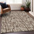 9' X 12' Brown Tan And Beige Abstract Washable Indoor Outdoor Area Rug - Brown, Tan, Beige
