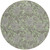8' Artichoke Green Gray And Taupe Round Floral Washable Indoor Outdoor Area Rug