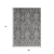 9' X 12' Gray And Pewter Damask Washable Indoor Outdoor Area Rug