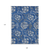 9' X 12' Navy Blue And Silver Floral Washable Indoor Outdoor Area Rug