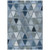 9' X 12' Denim Blue And Sky Blue Geometric Washable Indoor Outdoor Area Rug