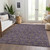 8' X 10' Purple Beige And Taupe Floral Washable Indoor Outdoor Area Rug