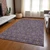 8' X 10' Purple Beige And Taupe Floral Washable Indoor Outdoor Area Rug