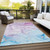 9' X 12' Purple Abstract Washable Indoor Outdoor Area Rug