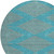 8' Teal Blue And Pink Round Geometric Washable Indoor Outdoor Area Rug
