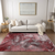10' X 14' Merlot Abstract Washable Non Skid Indoor Outdoor Area Rug