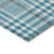 10' X 14' Teal Blue Ivory And Brown Plaid Washable Indoor Outdoor Area Rug