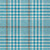 10' X 14' Teal Blue Ivory And Brown Plaid Washable Indoor Outdoor Area Rug