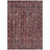 9' X 12' Pink And Brick Red Damask Washable Indoor Outdoor Area Rug