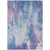 10' X 14' Blue Peach And Sky Blue Abstract Washable Indoor Outdoor Area Rug