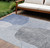 8' X 10' Denim Blue And Sky Blue Abstract Washable Indoor Outdoor Area Rug - 608219081065