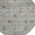 8' Gray And Copper Round Floral Washable Indoor Outdoor Area Rug