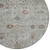 8' Gray And Copper Round Floral Washable Indoor Outdoor Area Rug